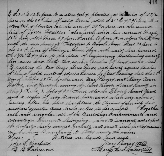 second page of deed